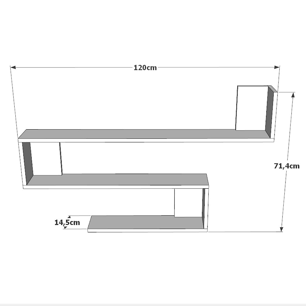 ArteLibre Ράφι Τοίχου ArteLibre EALING Πεύκο Μοριοσανίδα 120x145x71.4cm - 15350119 - inde.gr