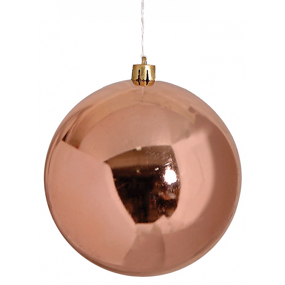 Lianos-Μώβ Γυαλιστερή Πλαστική Χριστουγεννιάτικη Μπάλα 10cm