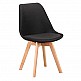 Καρέκλα Τραπεζαρίας Ξύλινη 4τμχ Billy Black Ύφασμα 49x55x47-83εκ. Καρέκλα Τραπεζαρίας Ξύλινη 4τμχ Billy Black Ύφασμα 49x55x47-83εκ.