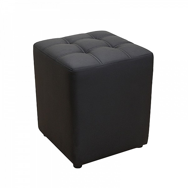 CUBE BLACK PU ΣΚΑΜΠΟ 35X35X42εκ.