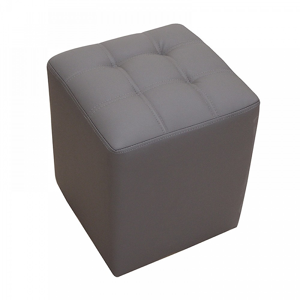 CUBE GREY PU ΣΚΑΜΠΟ 35X35X42εκ.