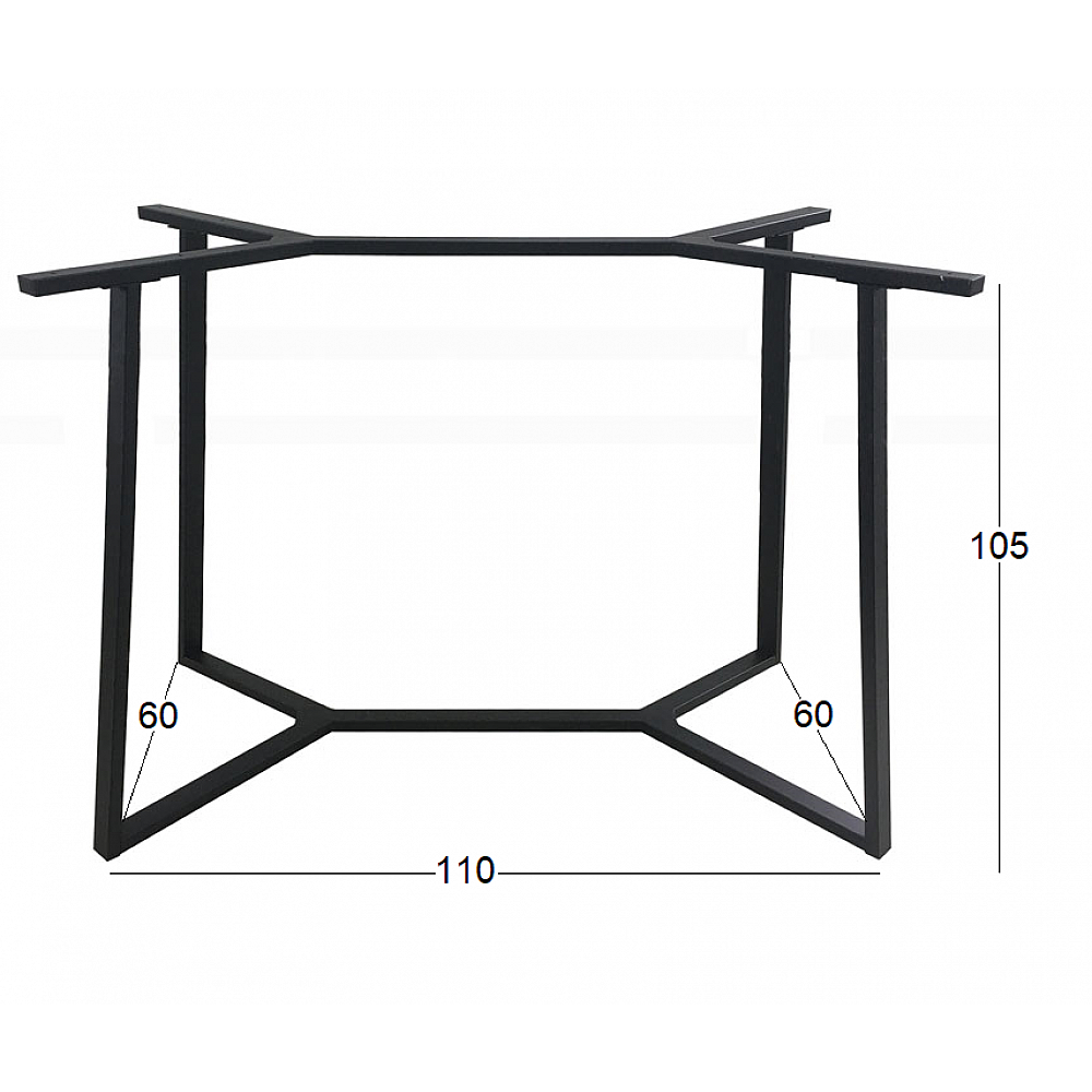 BISTRO ΨΗΛΗ 110X60X105εκ. ΒΑΣΗ ΜΕΤΑΛΛΙΚΗ ΜΕ ΡΕΓ/ΡΟΥΣ