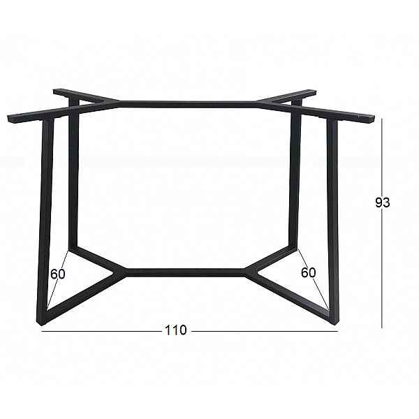 BISTRO ΜΕΣΑΙΟΥ ΥΨΟΥΣ 110X60X93εκ. ΒΑΣΗ ΜΕΤΑΛΛΙΚΗ ΜΕ ΡΕΓ/ΡΟΥΣ