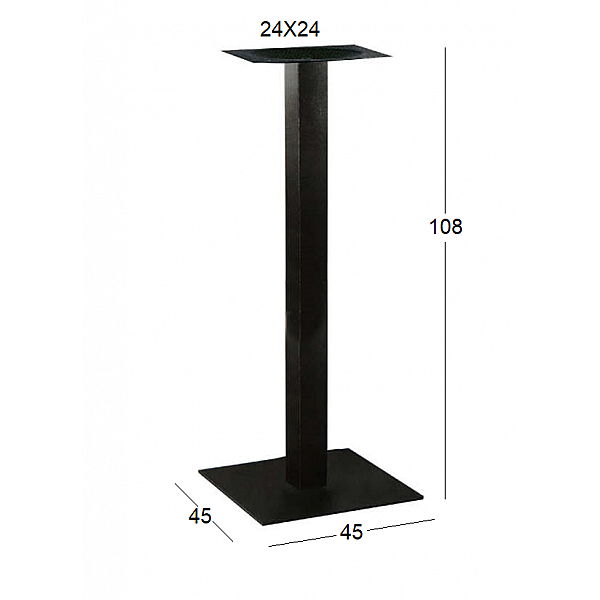 FLAT ΨΗΛΗ 45Χ45Χ108εκ. ΒΑΣΗ ΜΕΤΑΛΛΙΚΗ