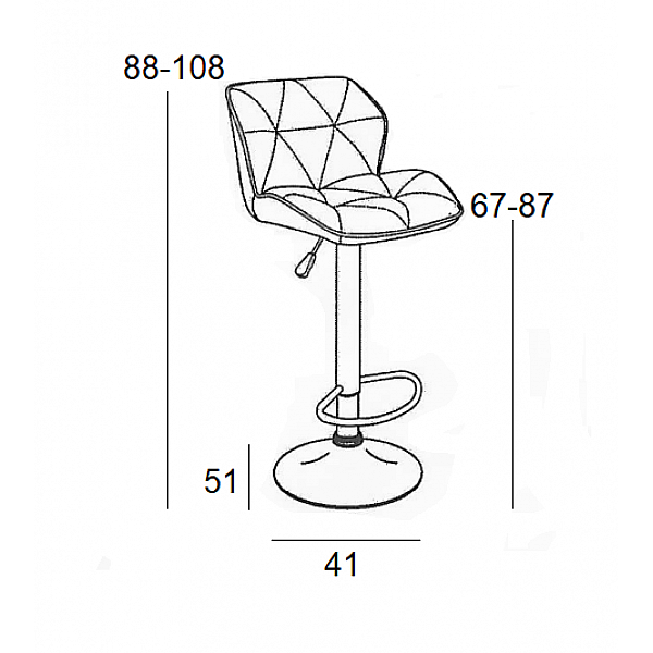 Σκαμπό Μπάρ 2τμχ Bar86 Margo Μπέζ Pu 41x51x108εκ.