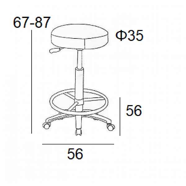 Σκαμπό Μπάρ 2τμχ ST100 Μαύρο Pu 56x56x87εκ.