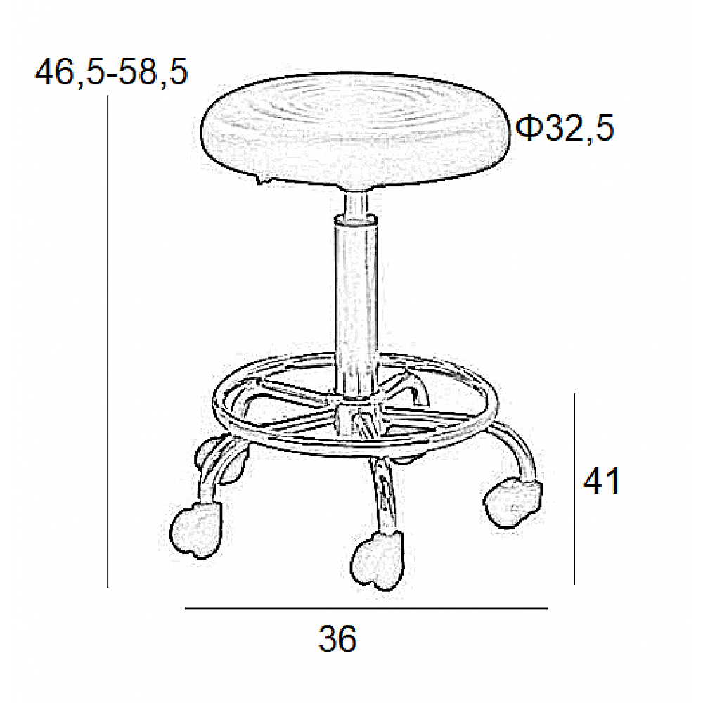 Σκαμπό Μπάρ 2τμχ Bar70 Λευκό Pu 36x41x58.5εκ.