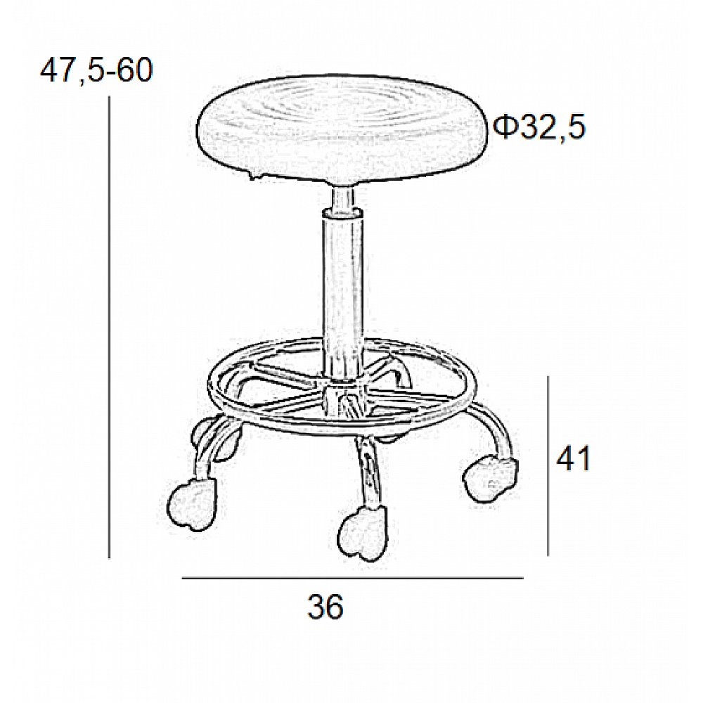 Σκαμπό Μπάρ 2τμχ Bar70 Μαύρο Pu 36x41x60εκ.