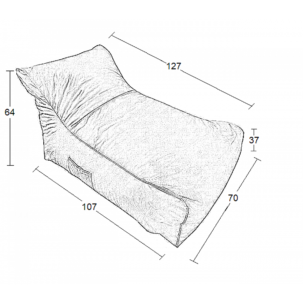 DEREK ΠΟΥΦ GREY ΥΦΑΣΜΑ 70X107X64εκ.