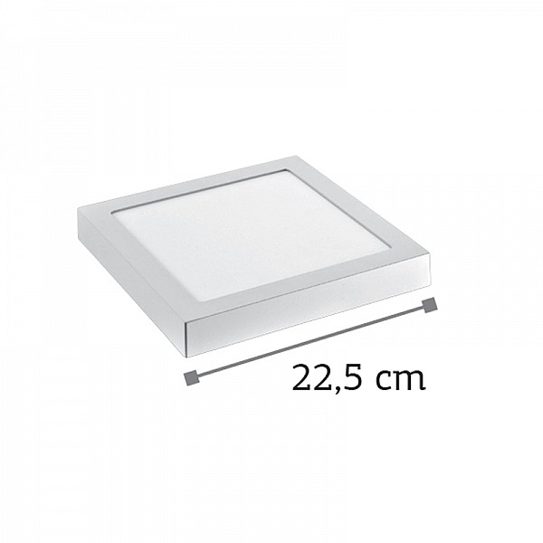 InLight LED Mounted Panel 20watt Τετράγωνο 4000Κ Φυσικό Λευκό D:22,5cm (2.20.03.2)