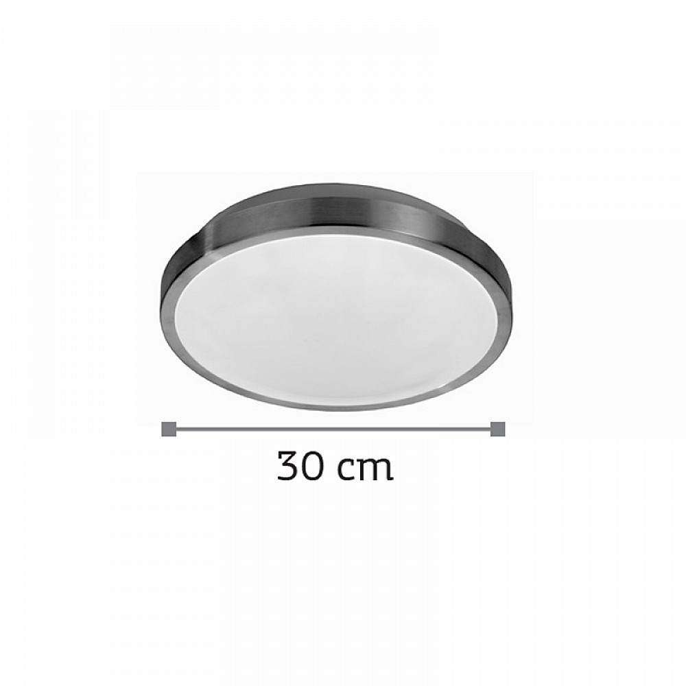 InLight Πλαφονιέρα οροφής LED 12W 4000K από ασημί ματ ακρυλικό D:30cm (42159-Γ-Ασημί Ματ)