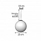 InLight Κρεμαστό φωτιστικό από λευκή οπαλίνα 1XE27 D:25cm (4253-Δ) InLight Κρεμαστό φωτιστικό από λευκή οπαλίνα 1XE27 D:25cm (4253-Δ)