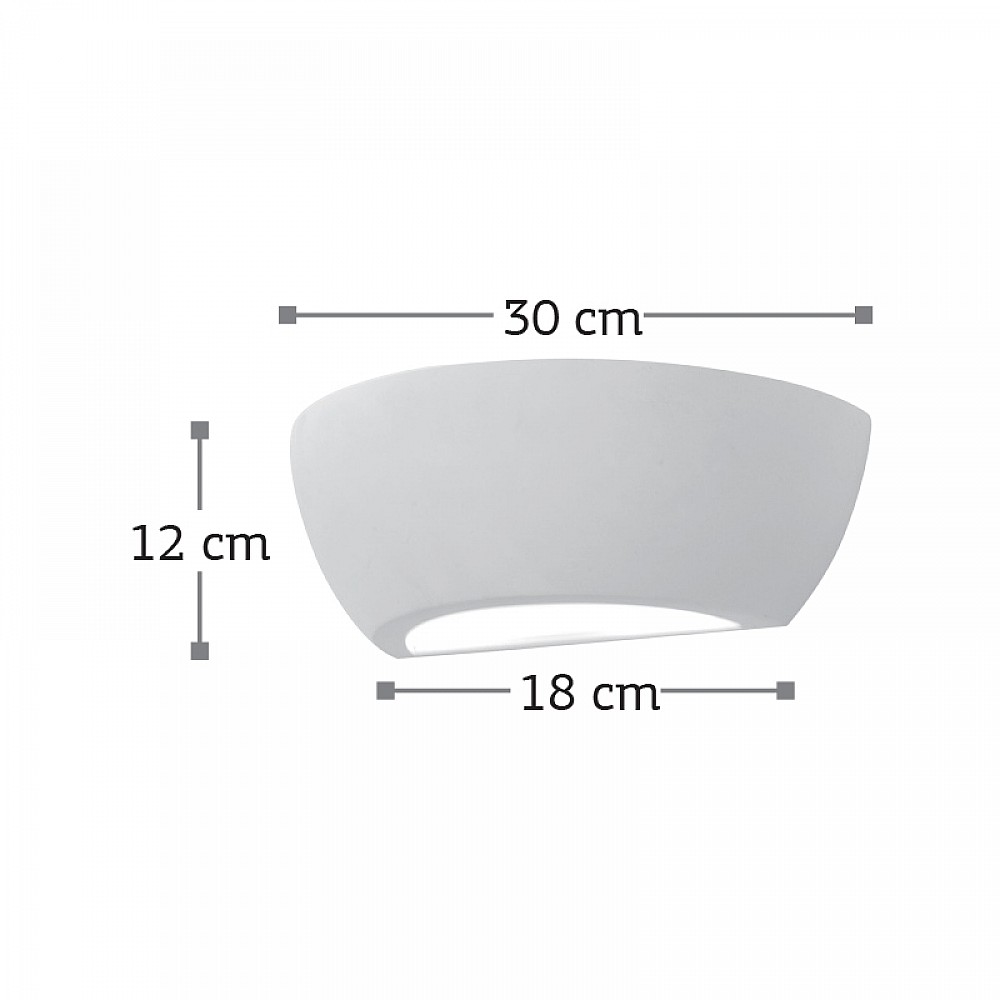 InLight Επιτοίχιο φωτιστικό λευκό από γύψο 1XE14 D:30cm (43345) InLight Επιτοίχιο φωτιστικό λευκό από γύψο 1XE14 D:30cm (43345)