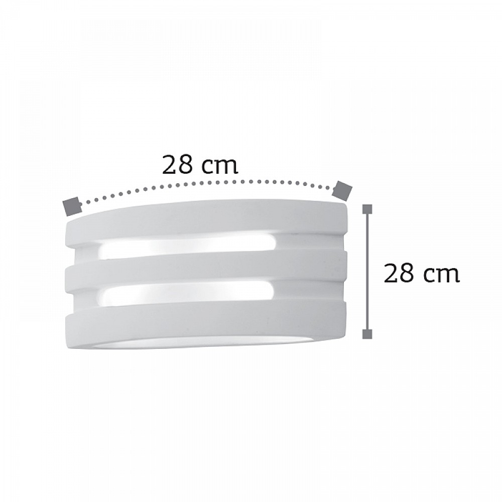 InLight Επιτοίχιο φωτιστικό λευκό από γύψο 1XE14 D:28cm (43390) InLight Επιτοίχιο φωτιστικό λευκό από γύψο 1XE14 D:28cm (43390)