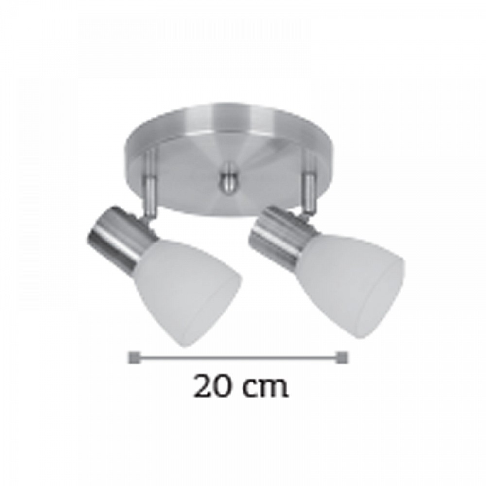 InLight Επιτοίχιο σποτ από μέταλλο σε οξυντέ απόχρωση 2XE14 D:20cm (9064-2Φ-Οξυντέ)