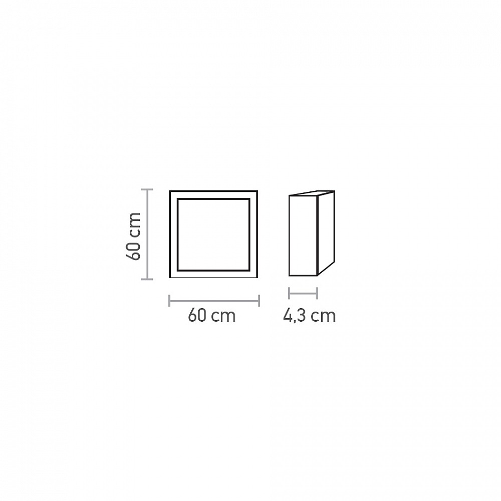 InLight Πλαίσιο Αλουμινίου για Τετράγωνο Led Panel D:60cm (BAPAN006)