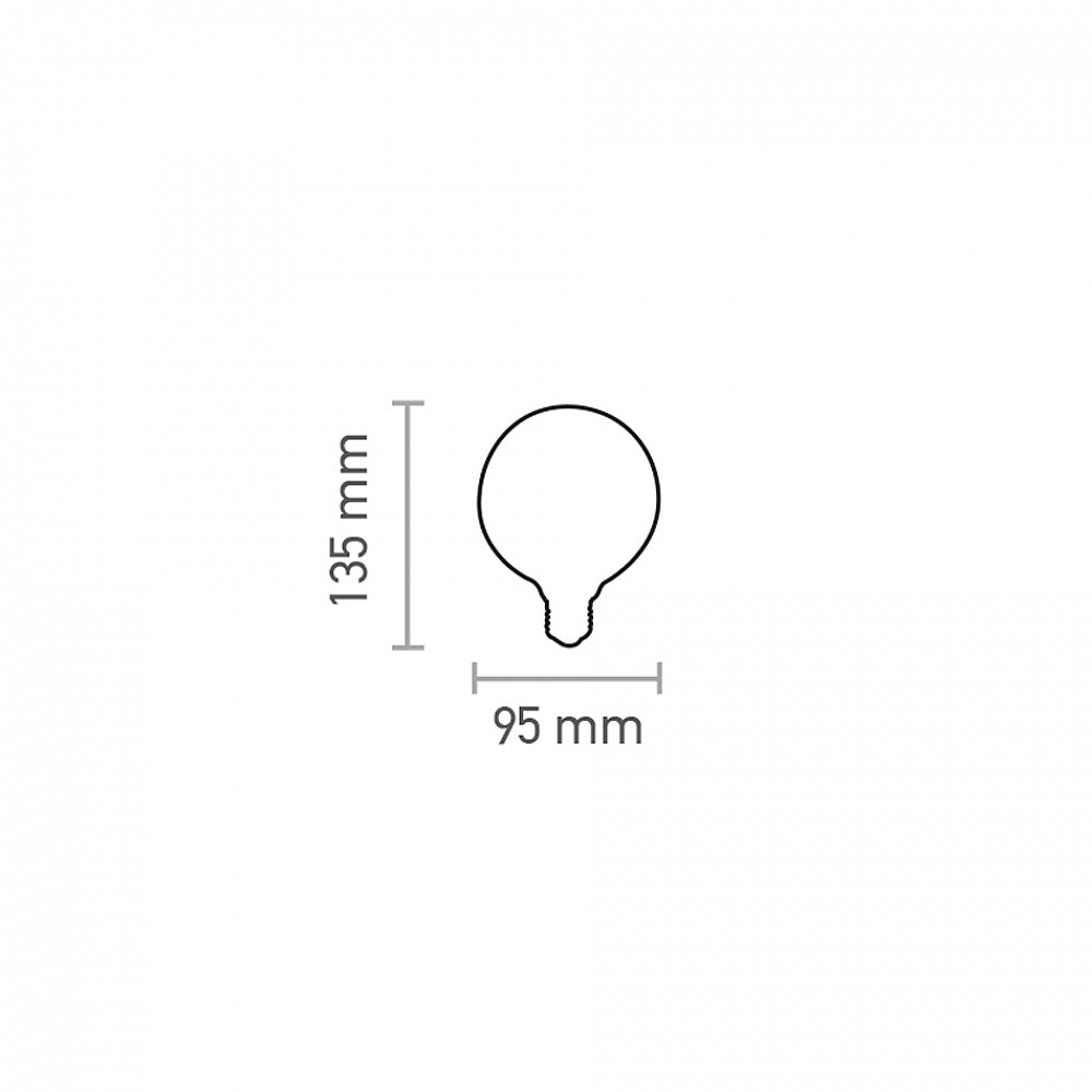 InLight E27 LED Filament G95 8watt με μελί κάλυμμα (7.27.08.42.1)