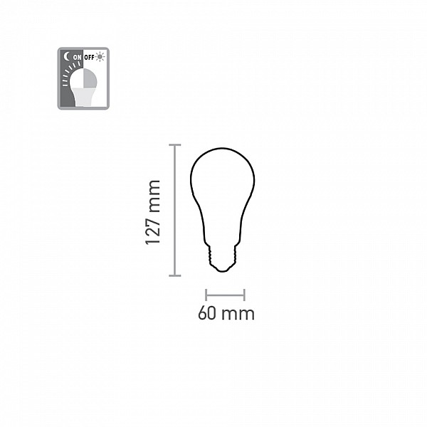 InLight E27 LED A60 9watt 4000Κ Day Night Sensor Φυσικό Λευκό (7.27.09.43.2)