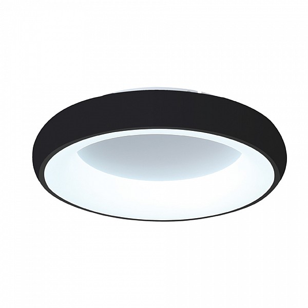 InLight Πλαφονιέρα οροφής LED 54W 3CCT από μαύρο και λευκό ακρυλικό D:40cm (42020-B-Black)