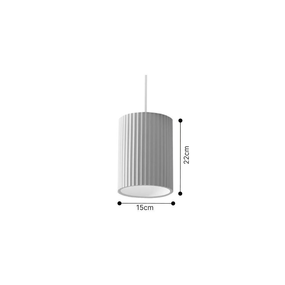 Inlight Κρεμαστό φωτιστικό λευκό από γύψο 1XΕ27 D:15cm (4062-White)