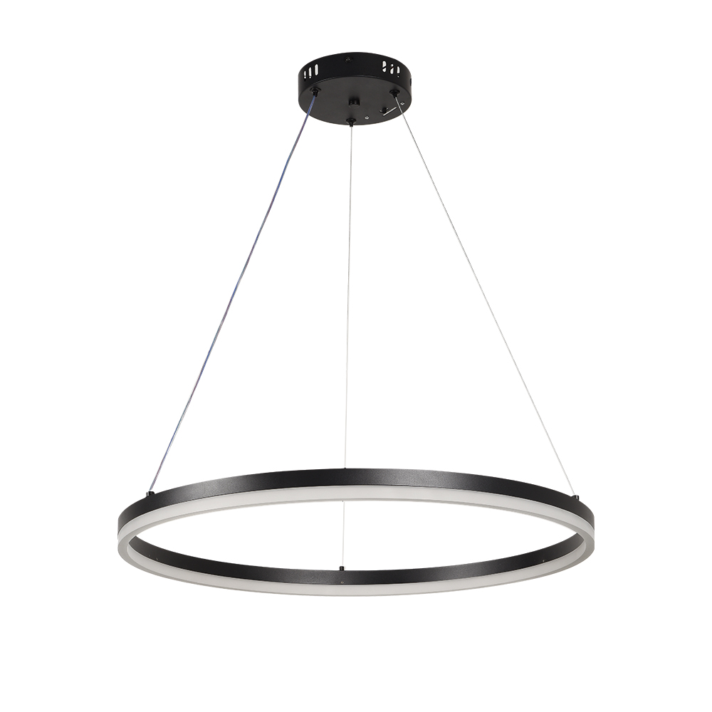 InLight Κρεμαστό φωτιστικό LED 45W 3CCT (by switch on base) D:60cm (6095-C-Black) InLight Κρεμαστό φωτιστικό LED 45W 3CCT (by switch on base) D:60cm (6095-C-Black)