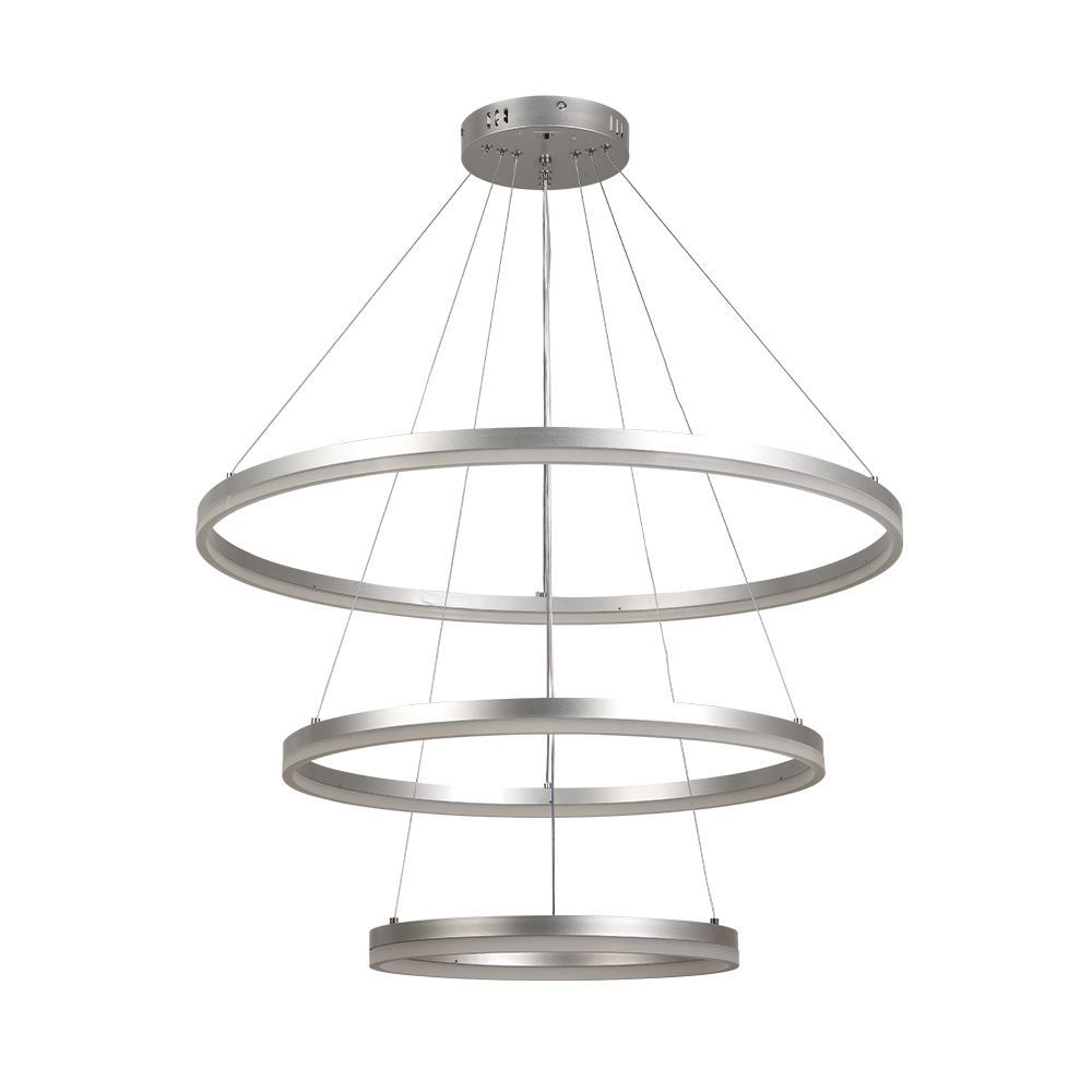 Inlight Κρεμαστό φωτιστικό LED 100W 3CCT (by switch on base) D:60cm (6095-A-Silver) Inlight Κρεμαστό φωτιστικό LED 100W 3CCT (by switch on base) D:60cm (6095-A-Silver)