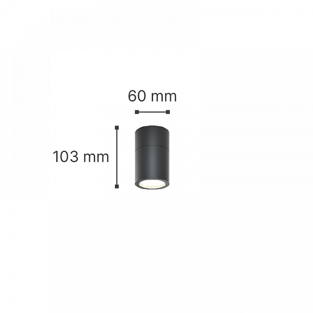 it-Lighting Chelan 1xGU10 Outdoor Ceiling Down Light Grey D:10.3cmx6cm (80300134)