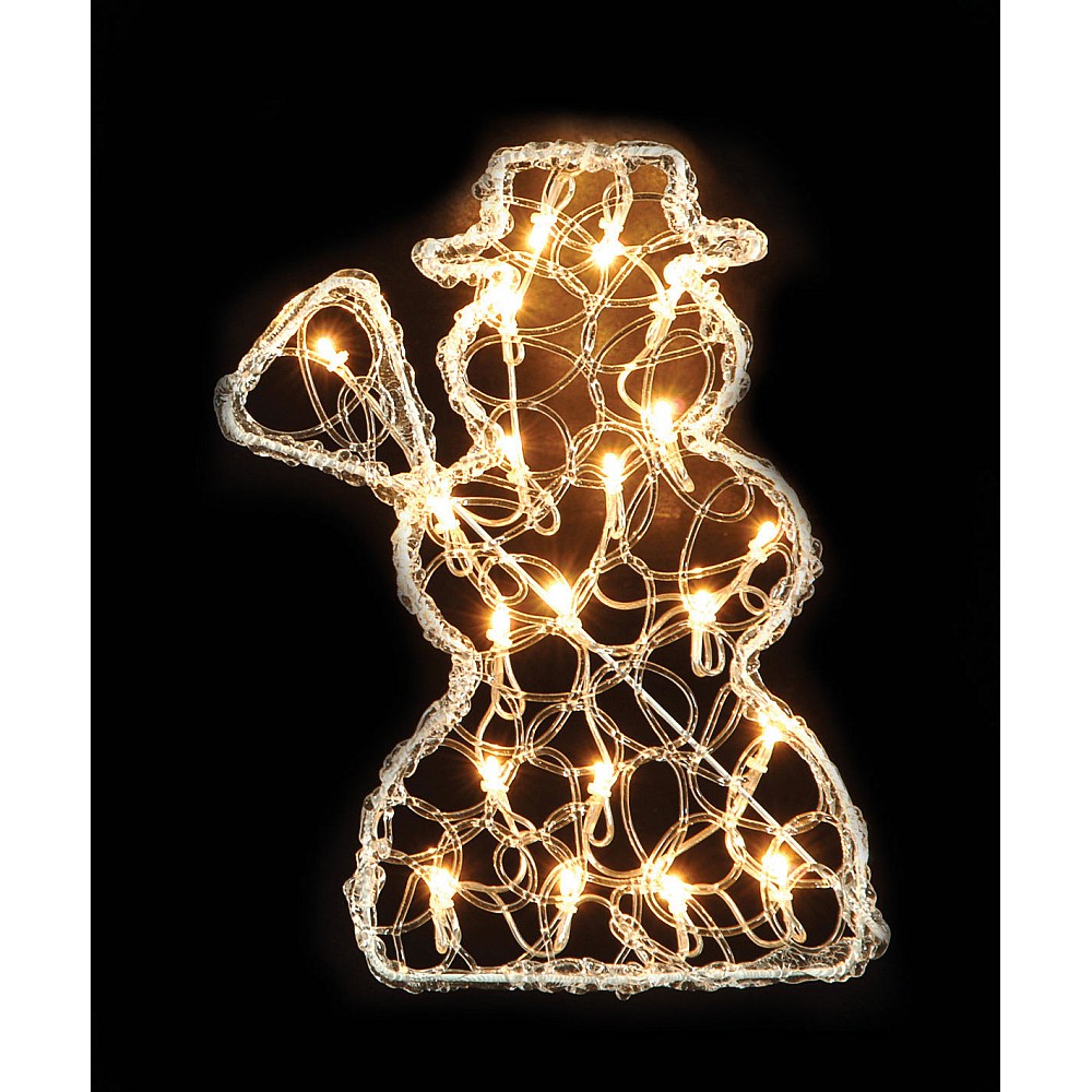 Christmas Collection-Φωτιζόμενος Ακρυλικός Χιονάνθρωπος, Με Θερμό Φωτισμό 39 x 23 cm