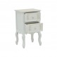 Κομοδίνο Pazlen Inart mdf σε λευκή αντικέ απόχρωση 40x45x65εκ