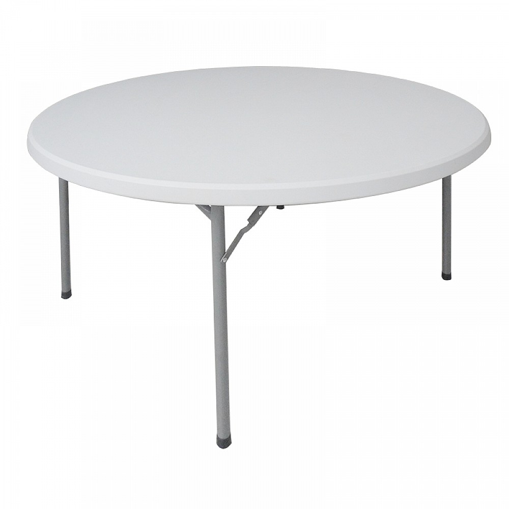 Τραπέζι μονοκόμματο catering-συνεδρίου Comfort pakoworld λευκό στρόγγυλο Φ150x74εκ
