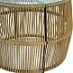 Τραπέζι Adela pakoworld pe wicker-γυαλί σε φυσική απόχρωση Φ47x38εκ