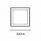 InLight LED Slim Panel 20watt Τετράγωνο 3000Κ Θερμό Λευκό D:22,5cm (2.20.01.1)