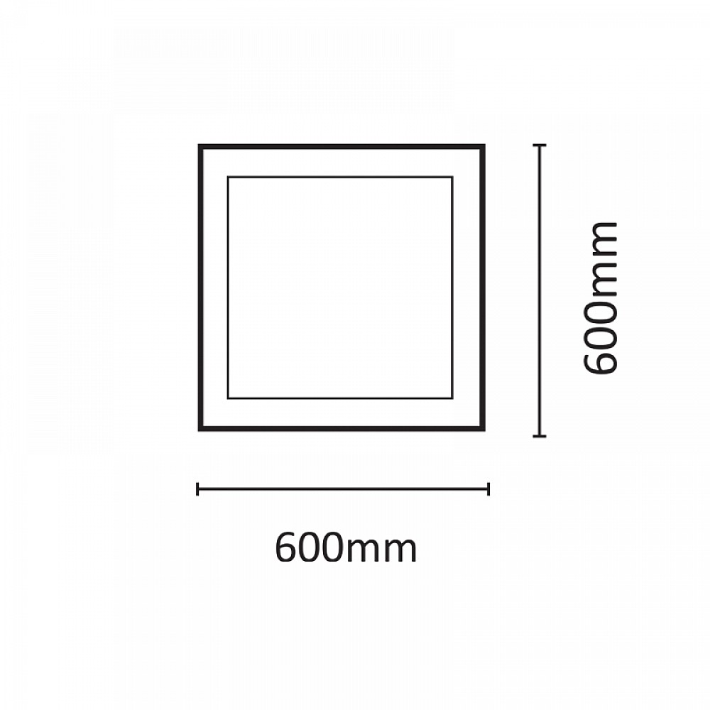 InLight Πλαίσιο Αλουμινίου για Τετράγωνο Led Panel D:60cm (BAPAN002)
