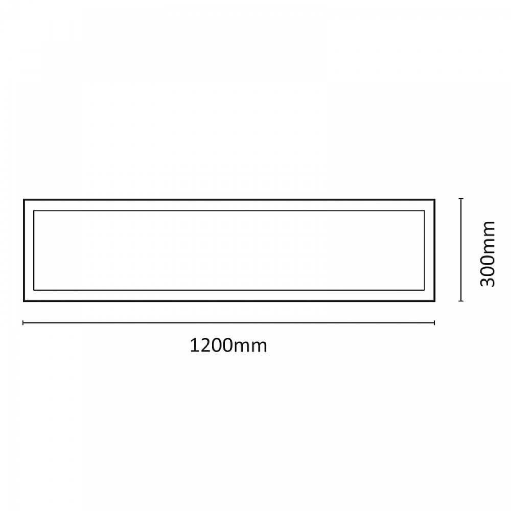 InLight Πλαίσιο Αλουμινίου για Παραλληλόγραμμο Led Panel D:120cmX30cm (BAPAN003)