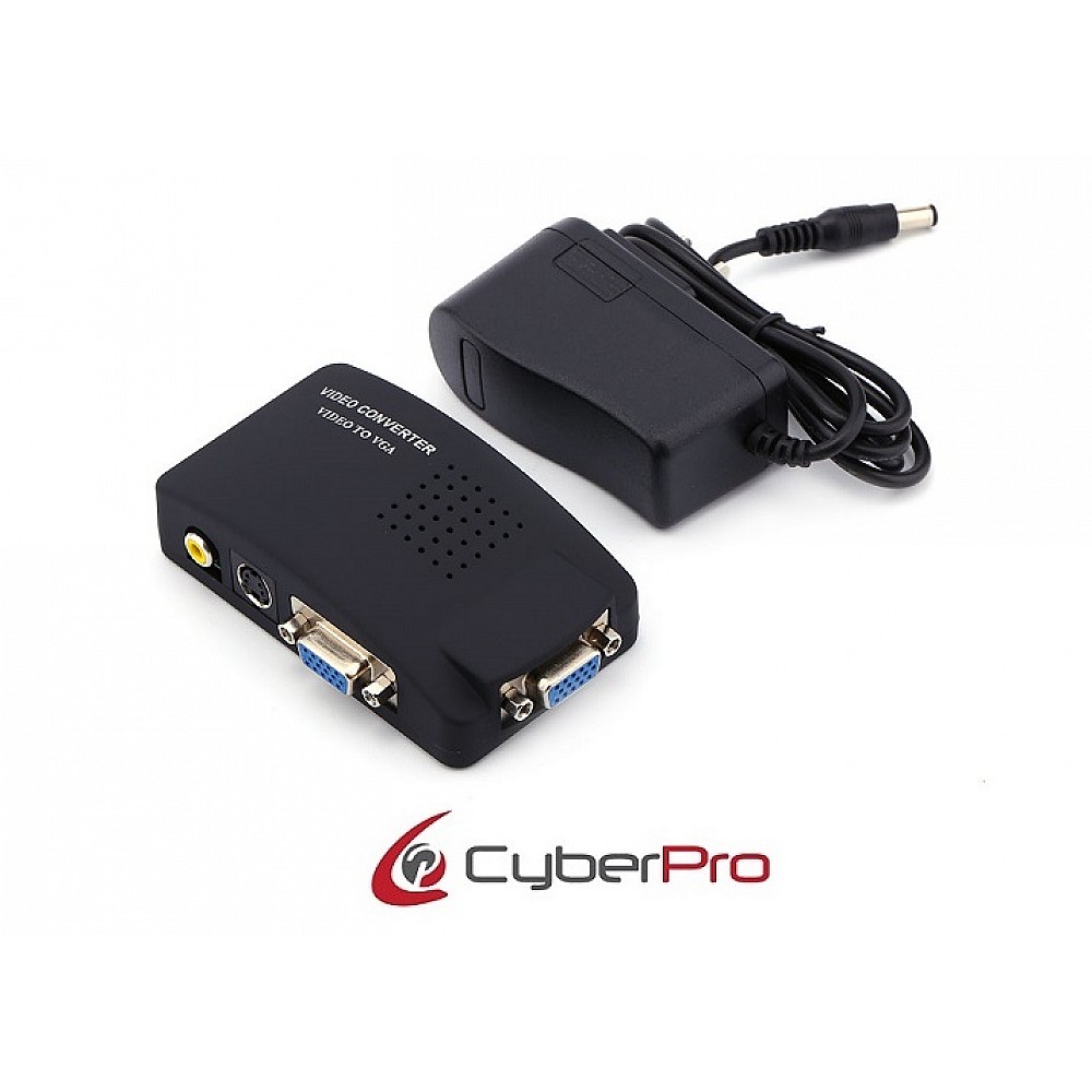 CyberPro CP-AV10 Converter AV to VGA (power, cables)