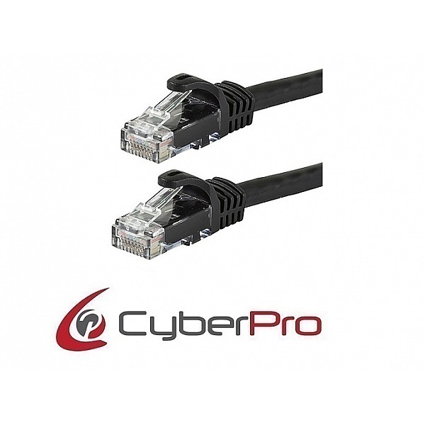 CYBERPRO CP-6C010B Cable UTP Cat6 black 1m