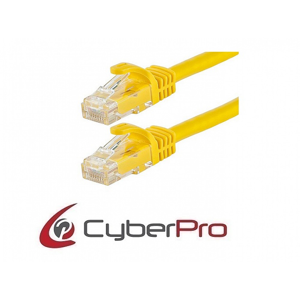 CYBERPRO UTP Cable Cat6 yellow 1m