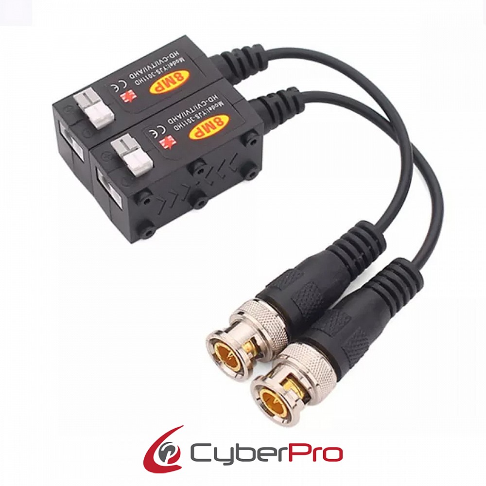 CYBERPRO CP-HDBL-4K BALUN HD AHD/CVI/TVI (Ζεύγος)