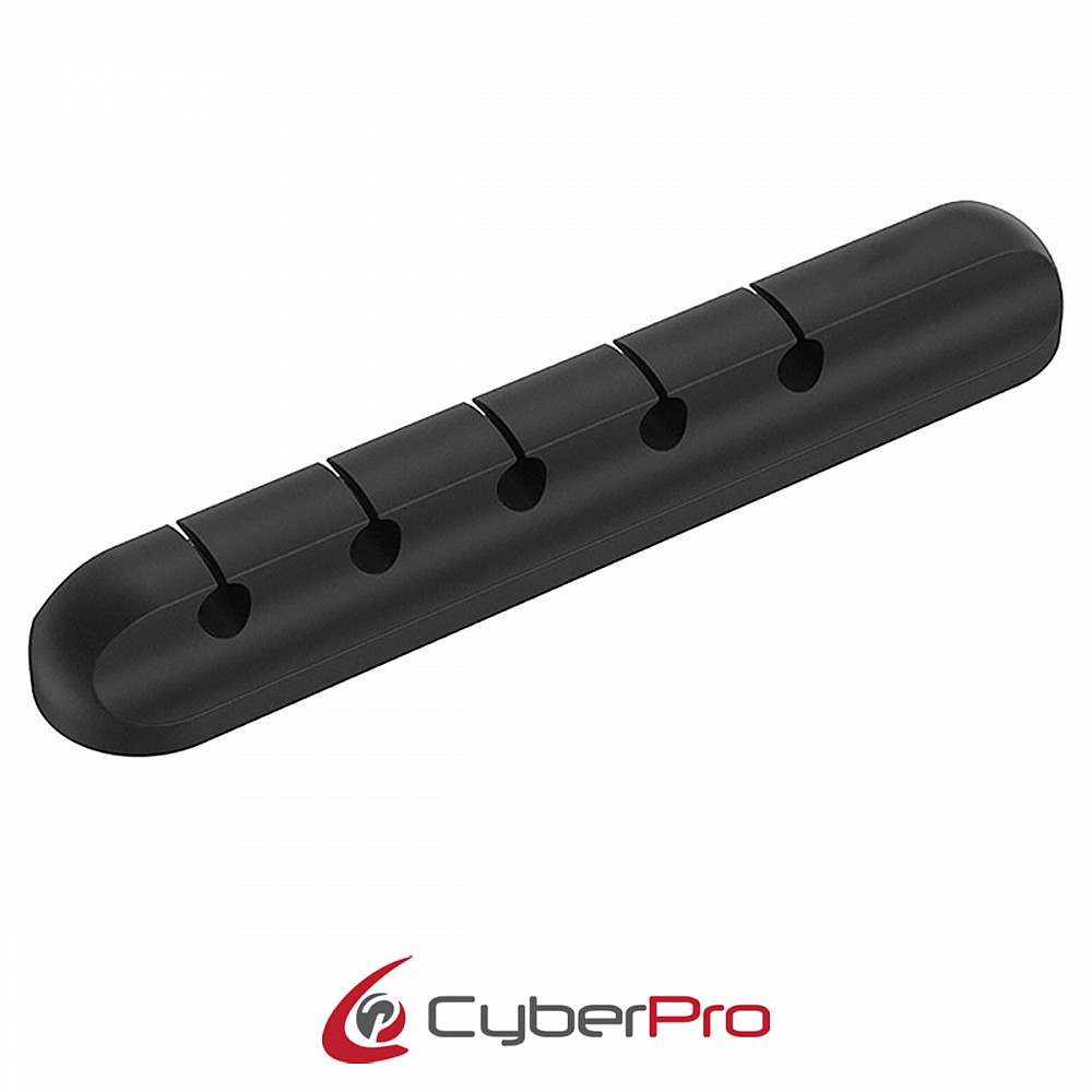 CYBERPRO CP-CM1, Clips οργάνωσης καλωδίων, 5 θέσεων, 1 τμχ, Μαύρο