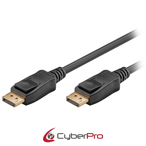 CYBERPRO CP-DP010, Καλώδιο DisplayPort σε DisplayPort, M/M, v1.4, 4K@120Hz, 8K@60Hz, 1 μέτρο