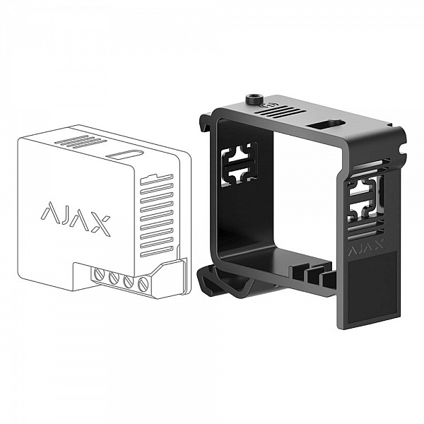 AJAX SYSTEMS - DIN HOLDER BLACK Βάση στήριξης Relay ή Wall Switch για τοποθέτηση σε ράγα