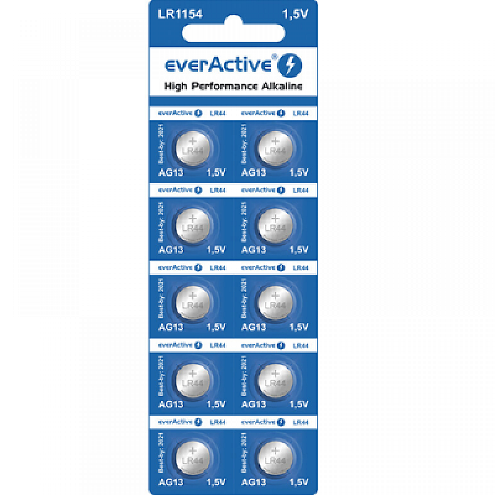 everActive LR1154 (LR44) Αλκαλικές Μπαταρίες Ρολογιών 1.5V 10τμχ