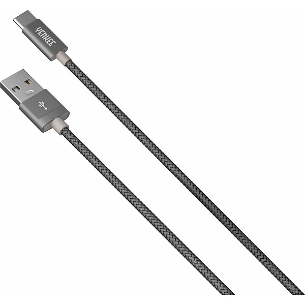 YENKEE YCU 301 GY Καλώδιο Φόρτισης/Δεδομένων USB σε Type C, 1m Γκρι