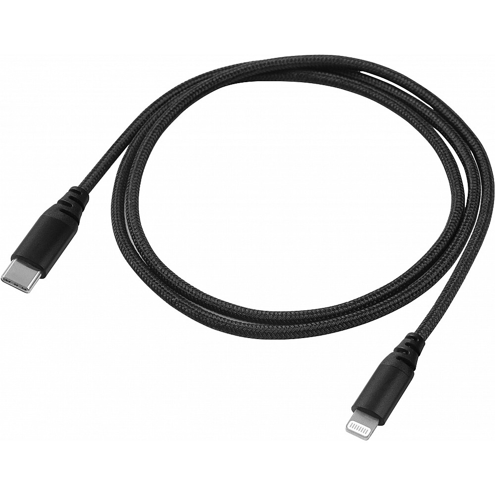 YENKEE YCU 631 BK MFi Braided Καλώδιο Φόρτισης Δεδομένων USB-C σε Lightning 1m, Μαύρο