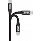 YENKEE YCU 631 BK MFi Braided Καλώδιο Φόρτισης Δεδομένων USB-C σε Lightning 1m, Μαύρο