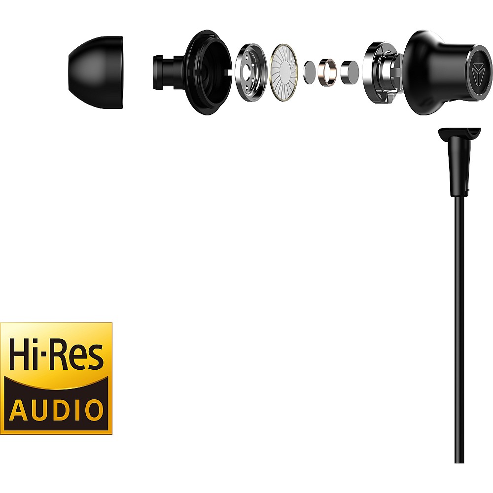 YENKEE YHP 405BK HI-RES In Ear Ακουστικά με Μικρόφωνο, 3.5mm, Μαύρα