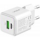 YENKEE YAC G38 VOLT Φορτιστής Dual USB-C/USB-A, 20W/18W Τεχνολογίας GaN με QC 4.0+, PD 3.0, AFC, FCP, Λευκός