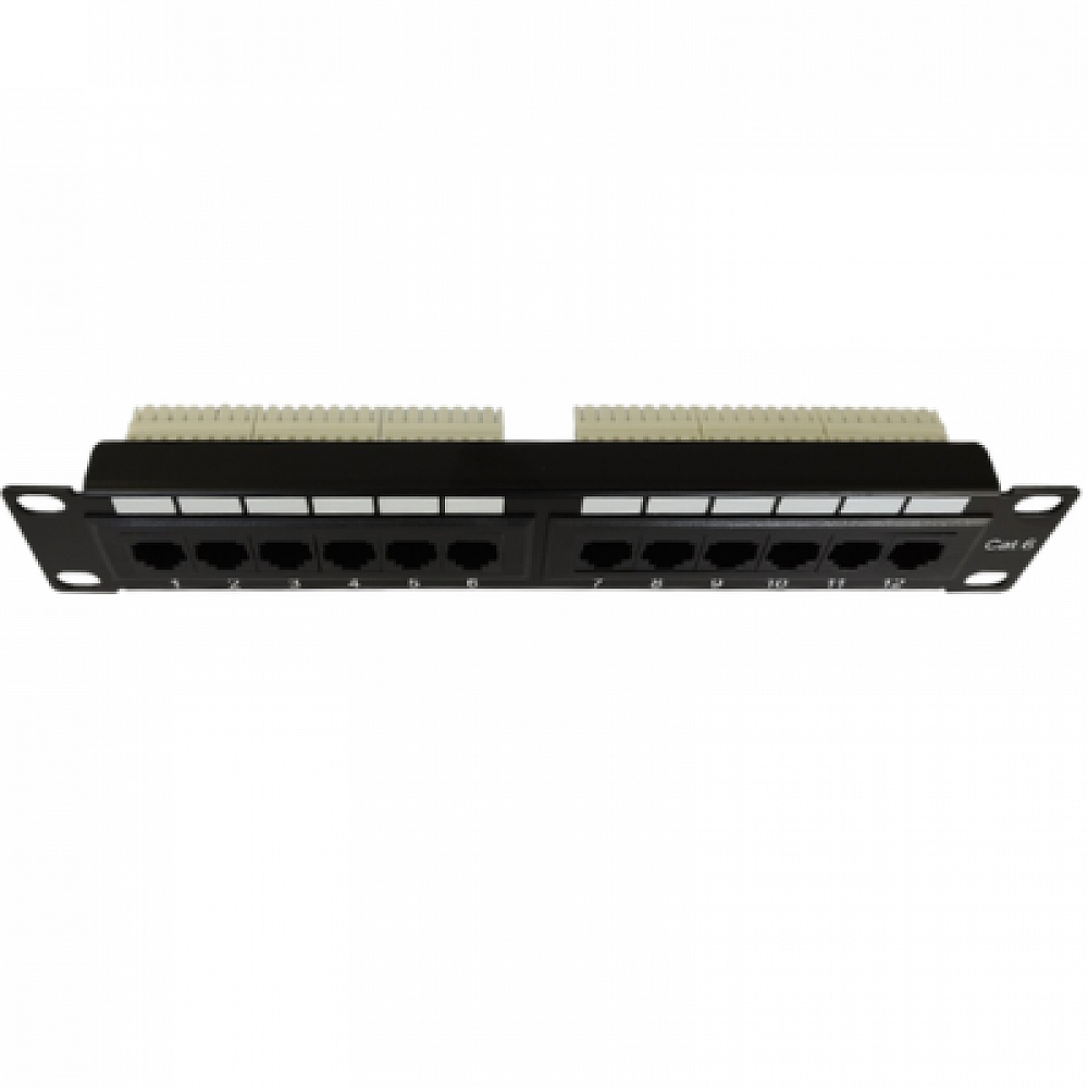 DST UTP/ FTP 12port Patch Panel 1U Cat6 (suitable for racks 10")