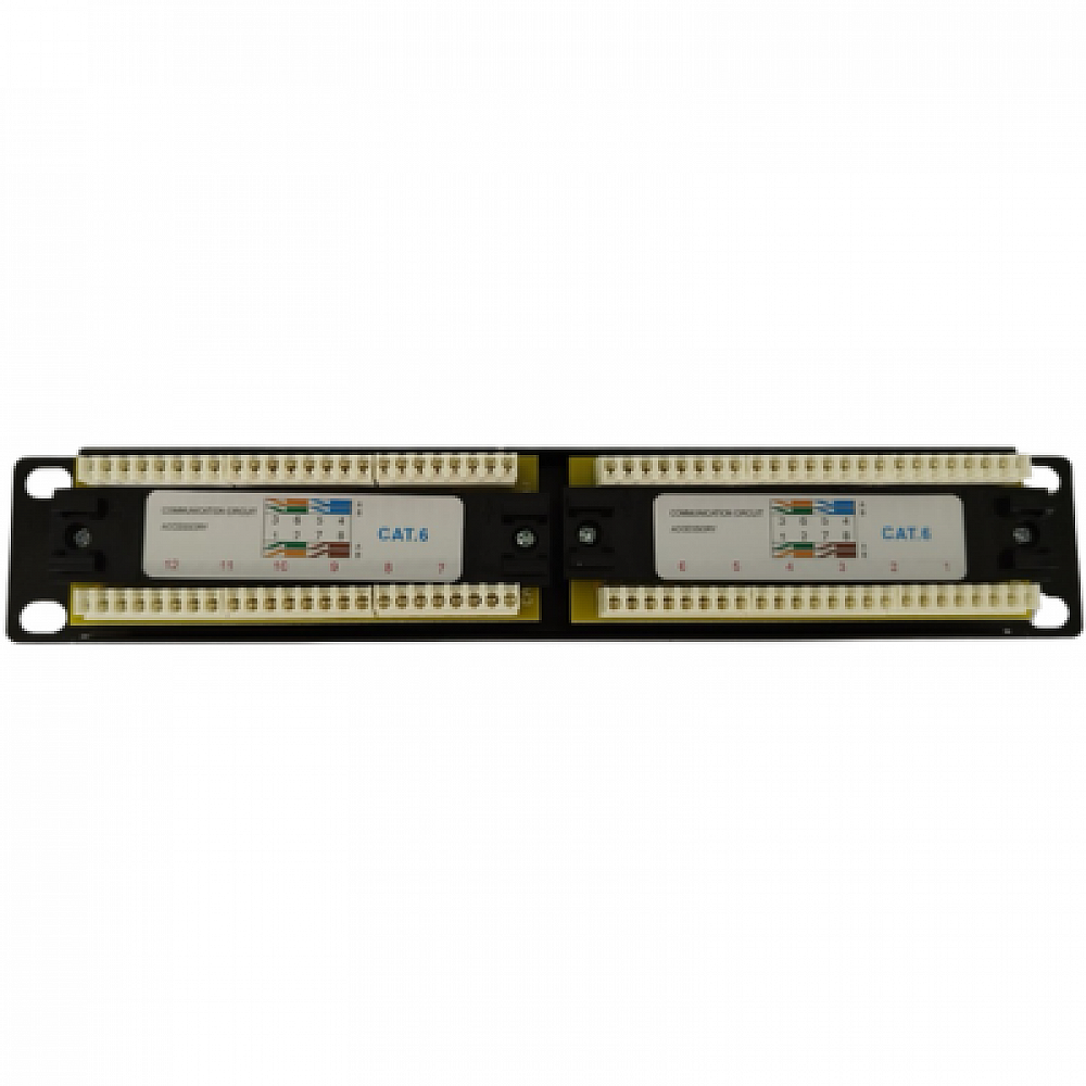 DST UTP/ FTP 12port Patch Panel 1U Cat6 (suitable for racks 10")