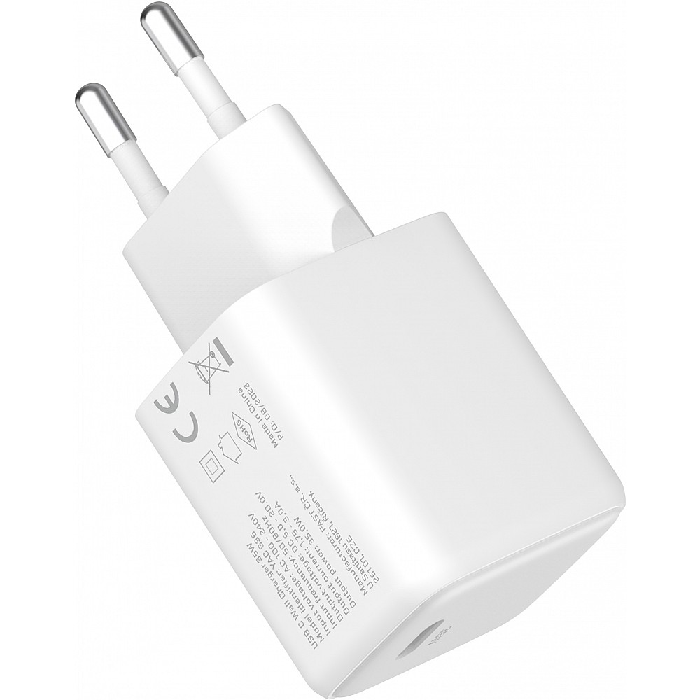 YENKEE YAC G35 VOLT Φορτιστής USB-C, 35W Τεχνολογίας GaN με QC 4.0+, PD 3.0, AFC, FCP, Λευκός